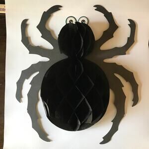 Vintage Beistle 3D Honeycomb Spider Hanging Decoration (pre-owned, some damage)